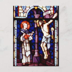 Crucifixion of Jesus - Stained glass window Postcard