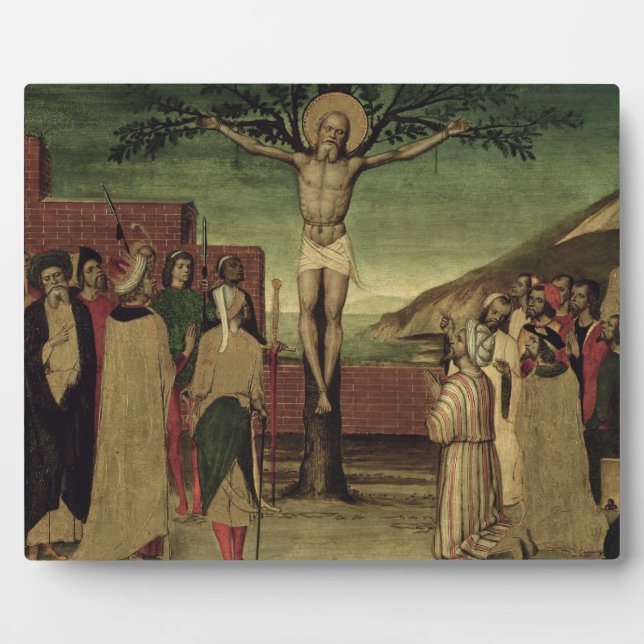 Crucifixion of St. Andrew Plaque (Front)