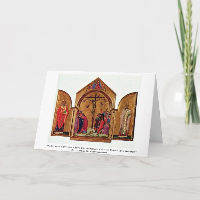 Crucifixion Triptych Left: St. Nicholas Holiday Card (Front)