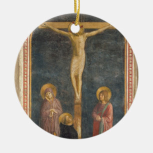 Crucifixion with the Virgin, SS. John the Evangeli Ceramic Ornament