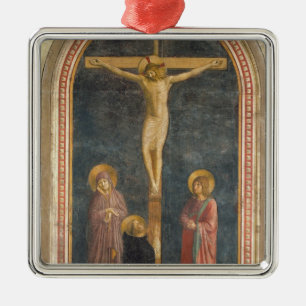 Crucifixion with the Virgin, SS. John the Evangeli Metal Ornament