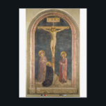 Crucifixion with the Virgin, SS. John the Evangeli Postcard<br><div class="desc">Image:93857  Crucifixion with the Virgin,  SS. John the Evangelist and Dominic from the Convent of San Marco,  Fiesole,  1442 (fresco). Angelico,  Fra (Guido di Pietro) (c.1387-1455). Louvre,  Paris,  France,  Peter Willi.  Art,  Fine Art.</div>