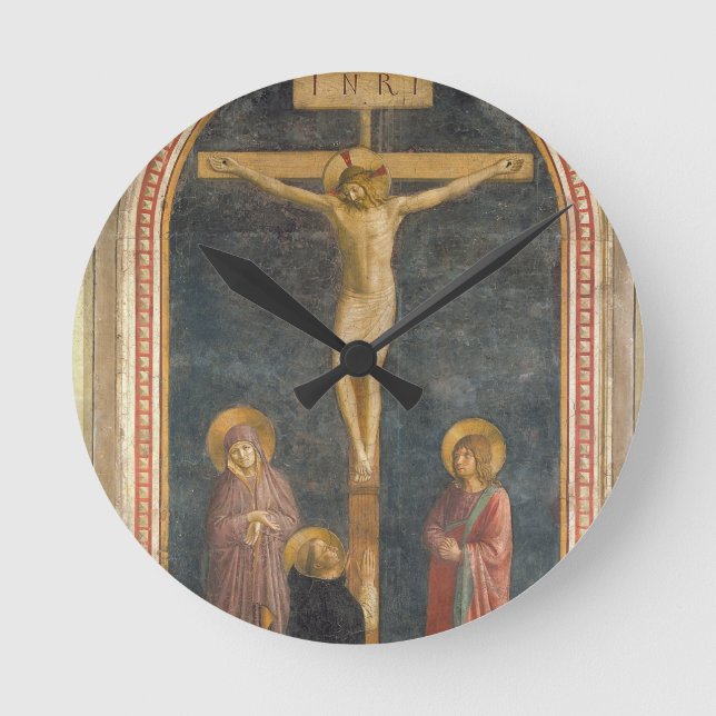 Crucifixion with the Virgin, SS. John the Evangeli Round Clock (Front)