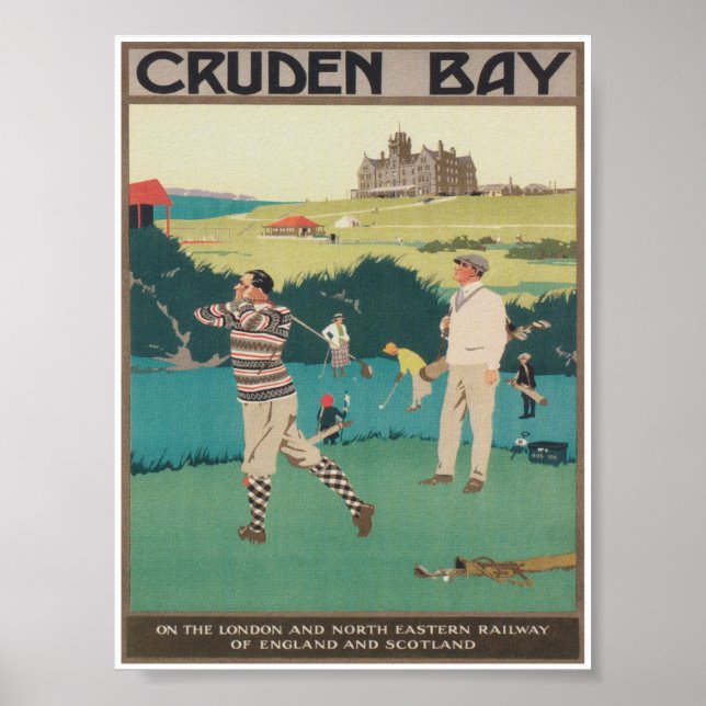 Cruden Bay Scotland Golf Vintage Poster (Front)