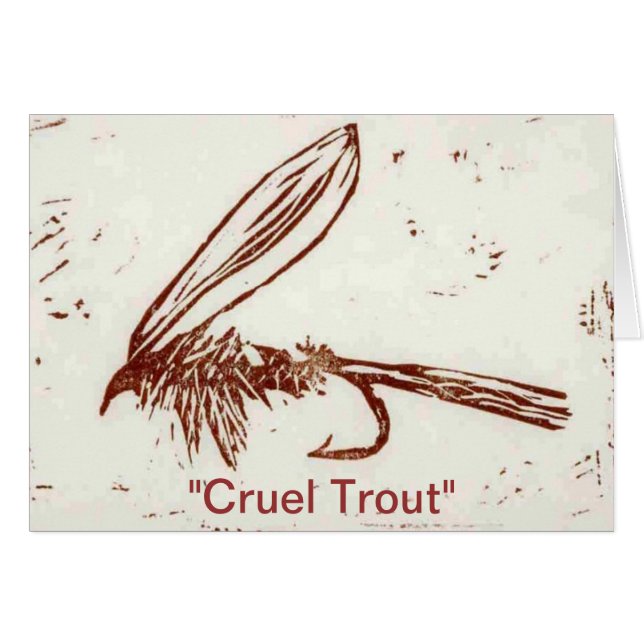 "Cruel Trout" Greeting Card (Front Horizontal)