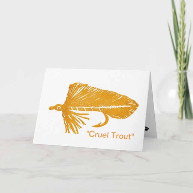 "Cruel Trout" Greeting Card (Front)