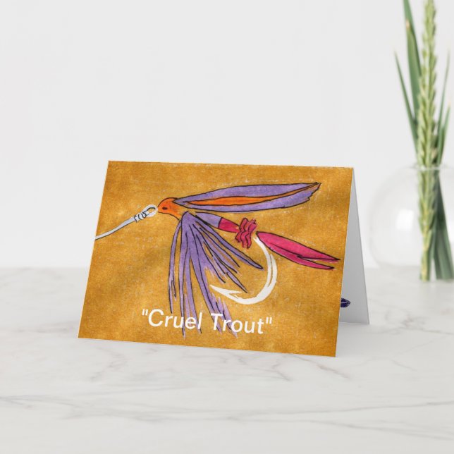 "Cruel Trout" Greeting Card (Front)