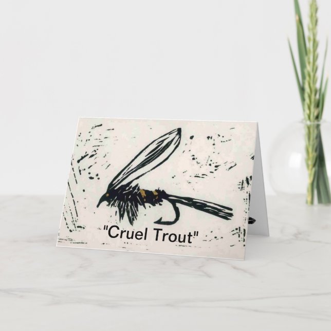"Cruel Trout" Greeting Card (Front)