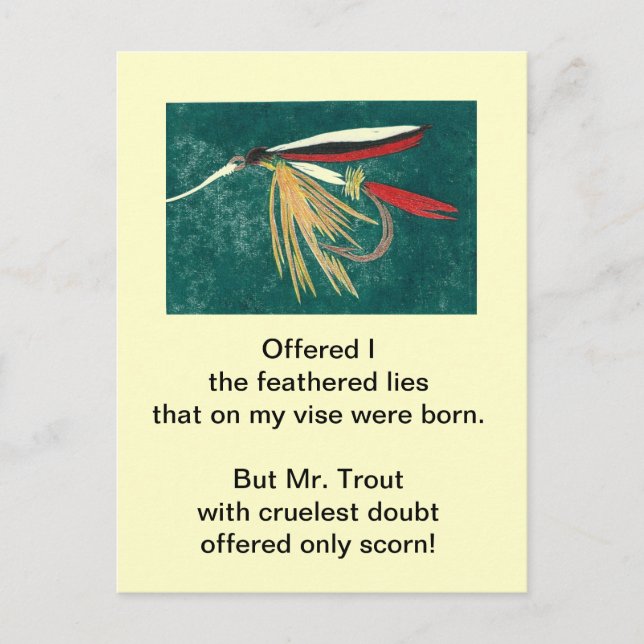 Cruel Trout Postcard "Trout Fin" (Front)