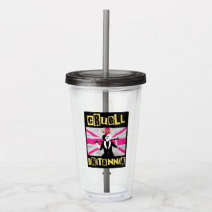 Cruella Cruell Britannia Flag Pop Art Acrylic Tumbler