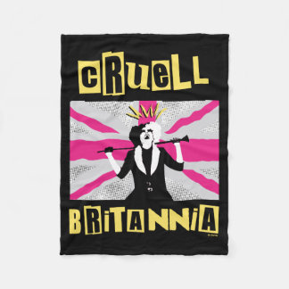 Cruella | Cruell Britannia Flag Pop Art Fleece Blanket