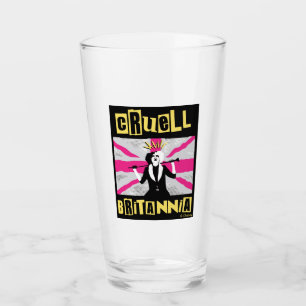 Cruella Cruell Britannia Flag Pop Art Glass