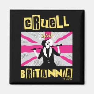 Cruella Cruell Britannia Flag Pop Art Magnet