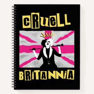 Cruella Cruell Britannia Flag Pop Art Notebook