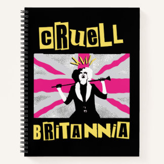 Cruella | Cruell Britannia Flag Pop Art Notebook