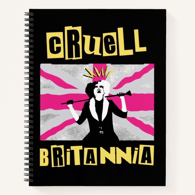 Cruella | Cruell Britannia Flag Pop Art Notebook (Front)