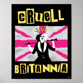 Cruella | Cruell Britannia Flag Pop Art Poster