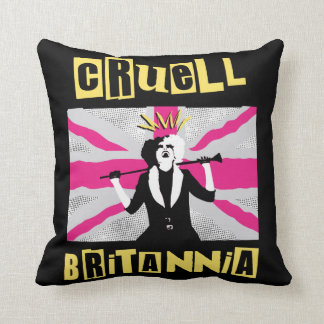 Cruella | Cruell Britannia Flag Pop Art Throw Pillow