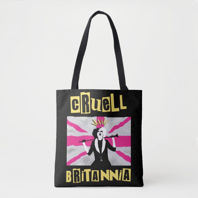 Cruella | Cruell Britannia Flag Pop Art Tote Bag (Front)