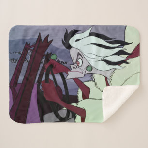 Cruella De Vil Driving Sherpa Blanket
