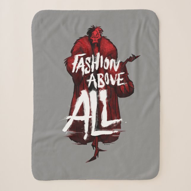 Cruella De Vil | Fashion Above All Sherpa Blanket (Front)