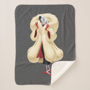Cruella De Vil Fashionable Fur Sherpa Blanket