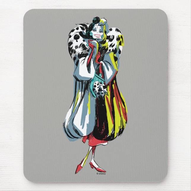 Cruella De Vil | In Her Furs Mouse Pad (Front)