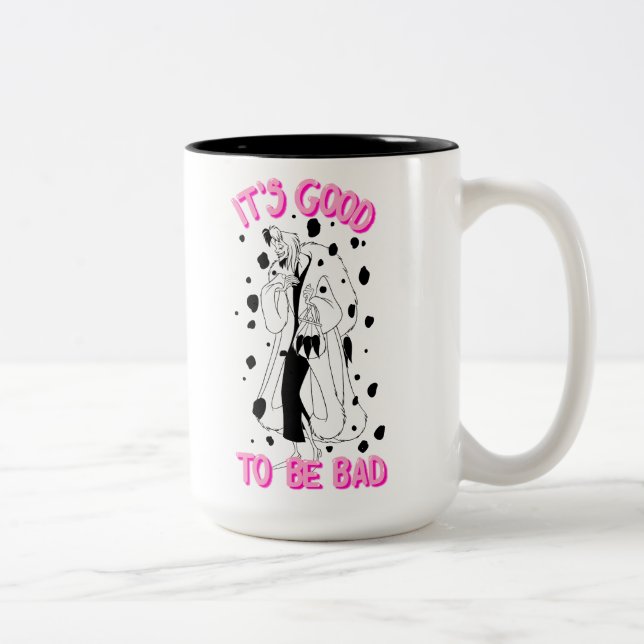 Cruella De Vil | It's Good To Be Bad Two-Tone Coffee Mug (Right)