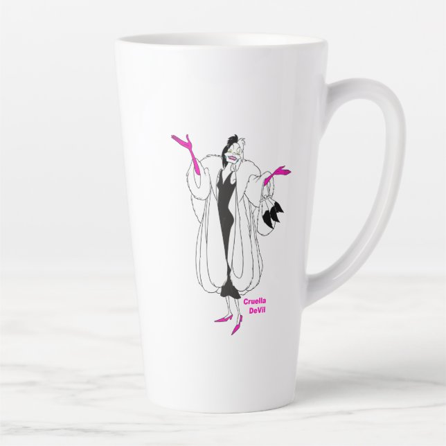 Cruella De Vil | Magenta Accessories Latte Mug (Right)