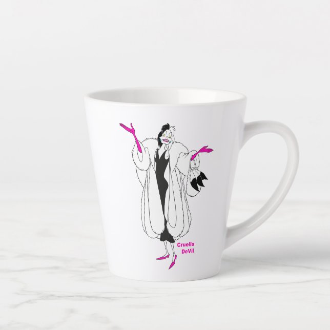 Cruella De Vil | Magenta Accessories Latte Mug (Right)