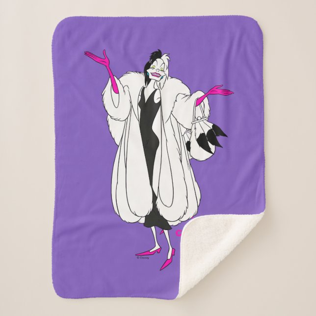Cruella De Vil | Magenta Accessories Sherpa Blanket (Front)