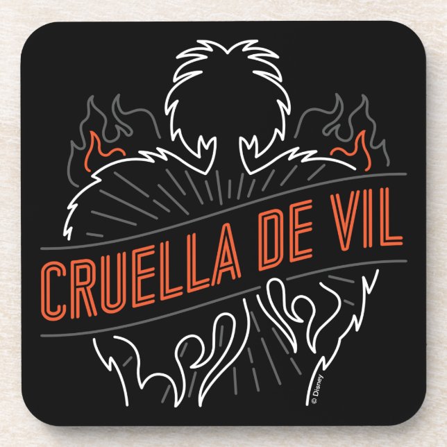 Cruella De Vil | Neon Coaster (Front)