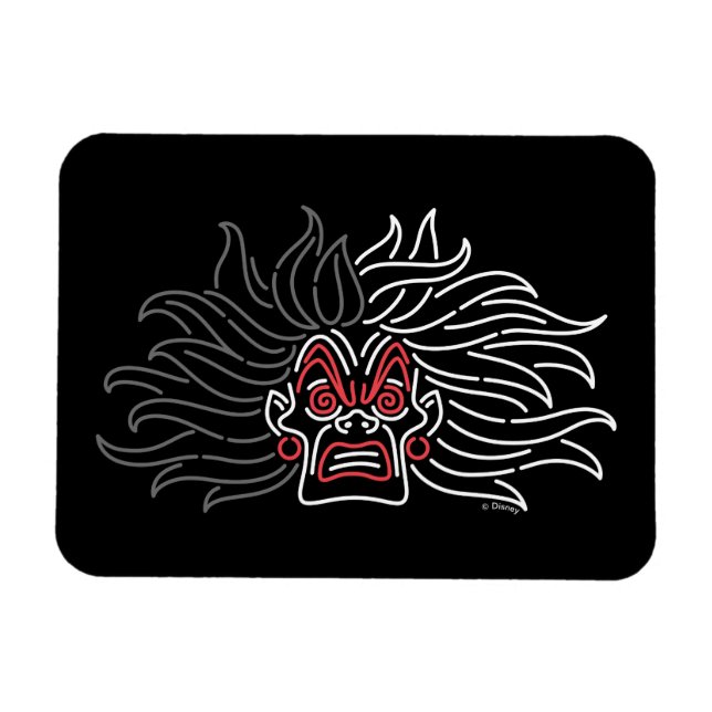 Cruella De Vil | Neon Face Magnet (Horizontal)