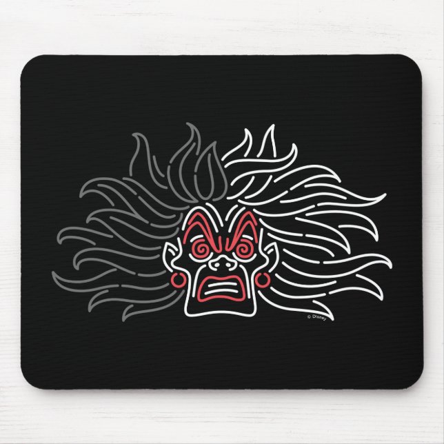 Cruella De Vil | Neon Face Mouse Pad (Front)