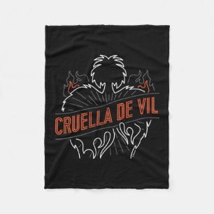 Cruella De Vil Neon Fleece Blanket