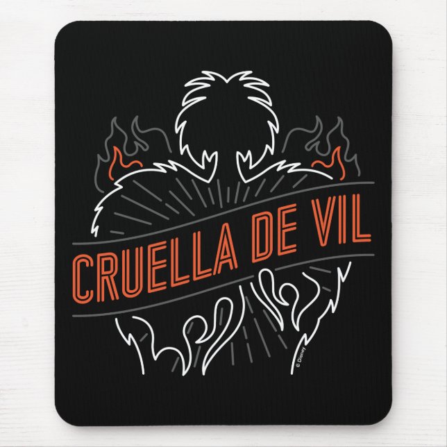 Cruella De Vil | Neon Mouse Pad (Front)