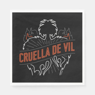 Cruella De Vil   Neon Napkin