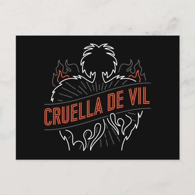 Cruella De Vil | Neon Postcard (Front)
