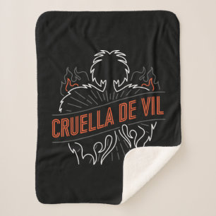 Cruella De Vil   Neon Sherpa Blanket