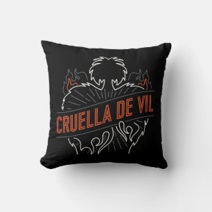 Cruella De Vil   Neon Throw Pillow