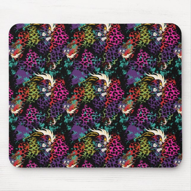 Cruella De Vil Pattern Mouse Pad (Front)