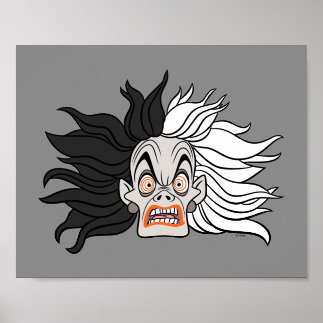 Cruella De Vil | Scary Face Poster (Front)