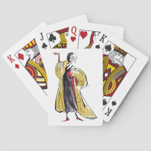Cruella De Vil   Strikes An Evil Pose Playing Cards