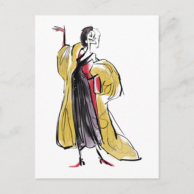 Cruella De Vil | Strikes An Evil Pose Postcard (Front)