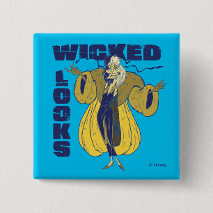 Cruella De Vil   Wicked Looks 2 Inch Square Button