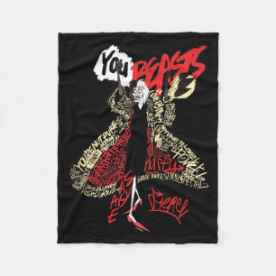 Cruella De Vil You Beasts Fleece Blanket