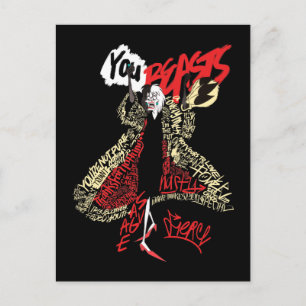 Cruella De Vil You Beasts Postcard