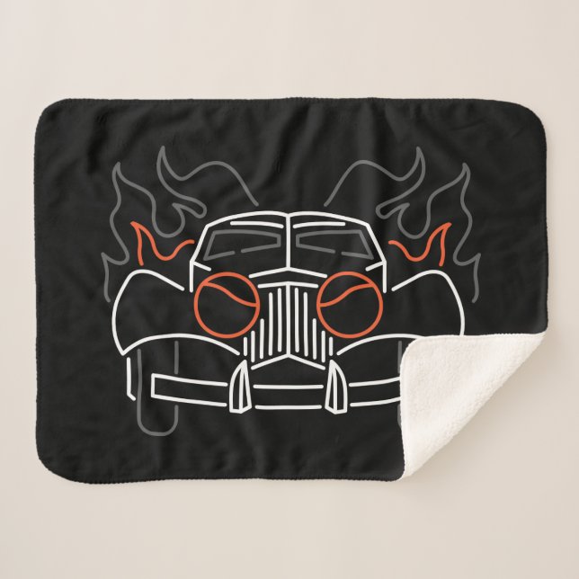 Cruella De Vil's Car Sherpa Blanket (Front (Horizontal))