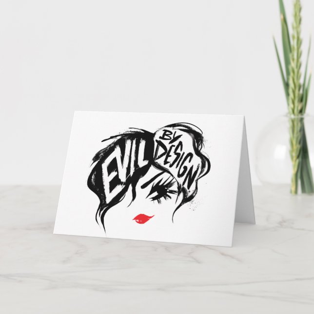 Cruella | Evil By Design Brush Stroke Painting Card (Front)