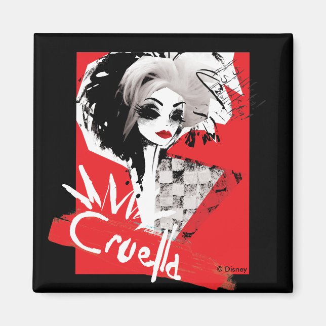 Cruella | Fashion Model Cruella Collage Magnet (Front)